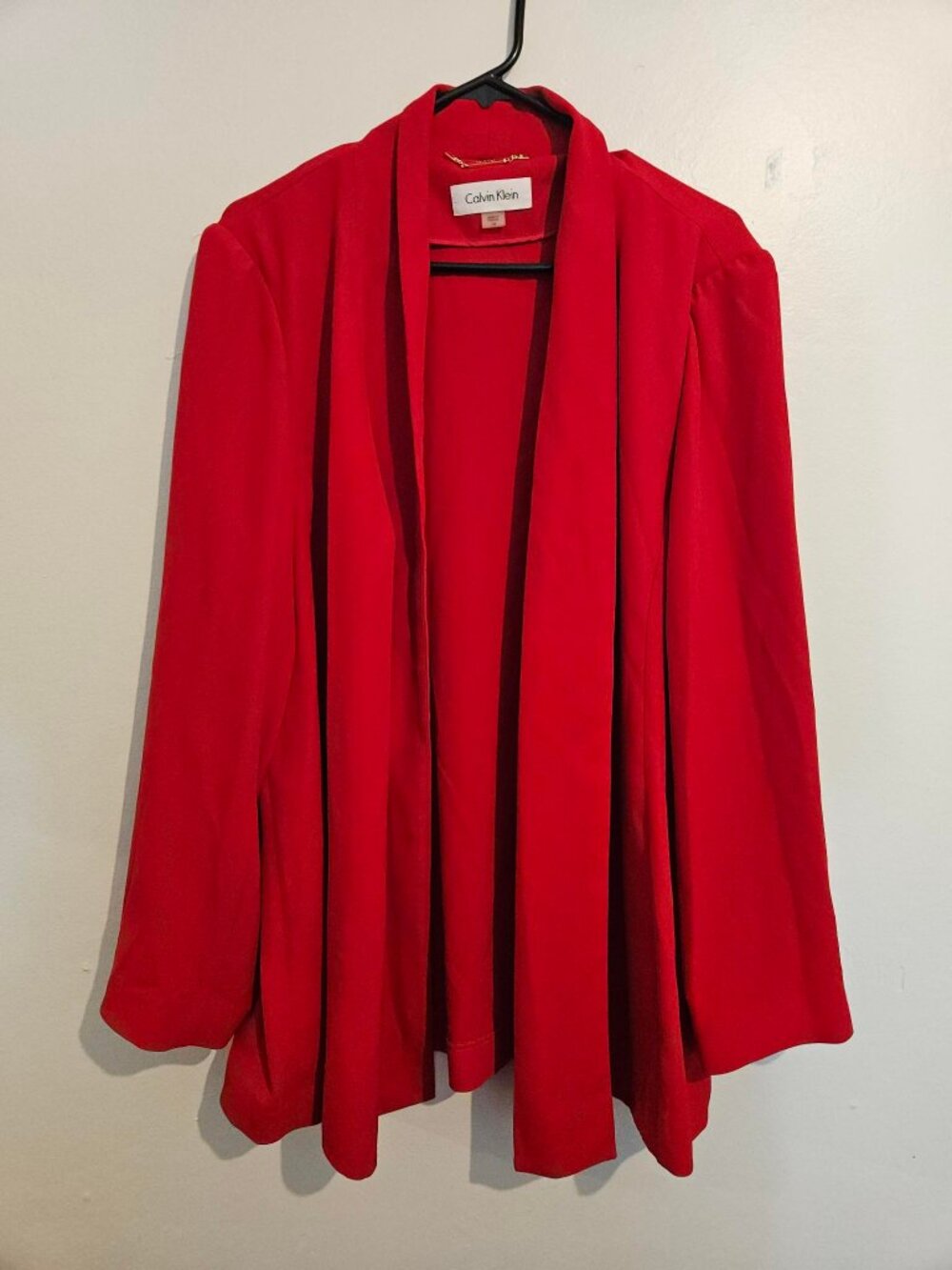 Calvin Klein Womens Red Cardigan Size 1X